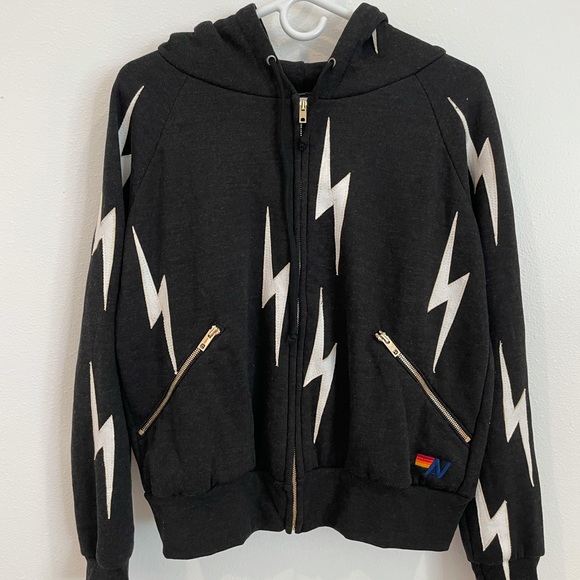 Aviator Nation Tops - Aviator nation repeat bolt stitch zip up jacket hoodie